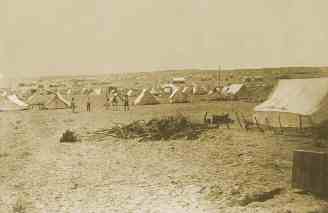 Digger tents in the gold rush in South Australia.